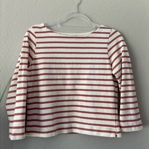 #641 Roue libre French long sleeve striped sailing shirt size large Junior